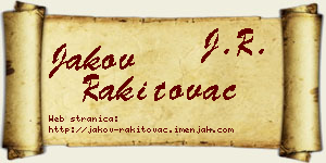 Jakov Rakitovac vizit kartica